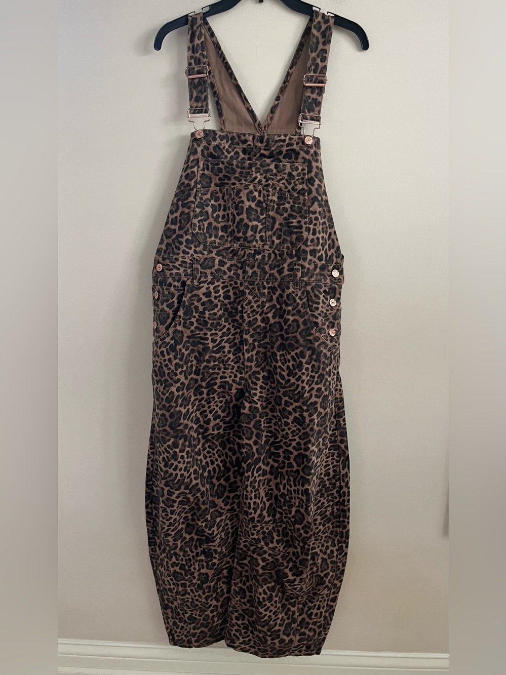 GAP Leopard Print Brown Overalls